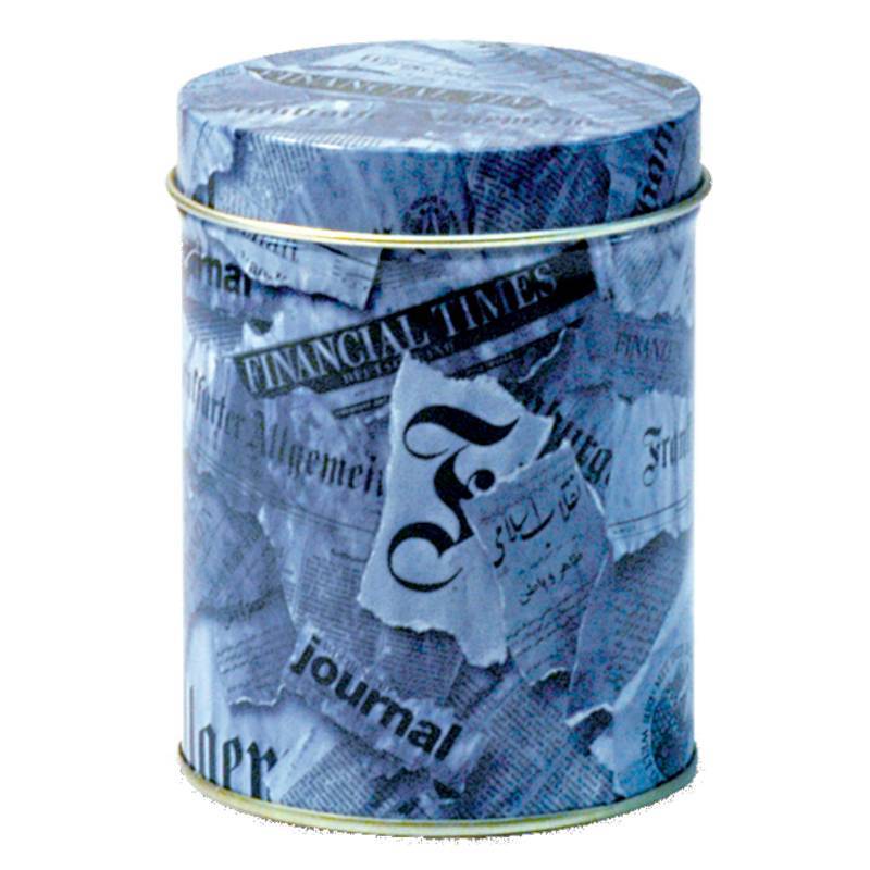 Lata de Té Cilíndrica 100gr Periódico - TeaInfusion