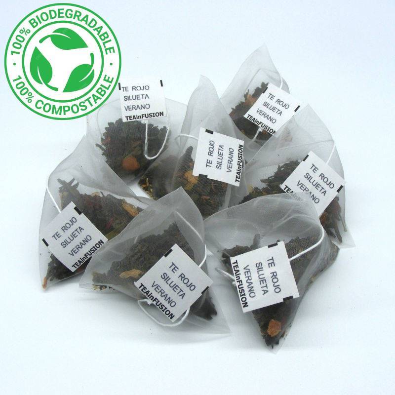 Té rojo silueta de verano Pirámides Biodegradables | Teainfusion