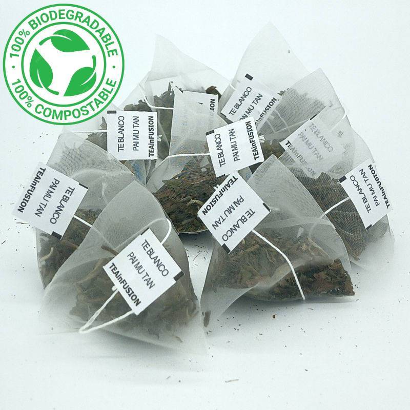 Té blanco Pai Mu Tan Pirámides Biodegradables | Teainfusion