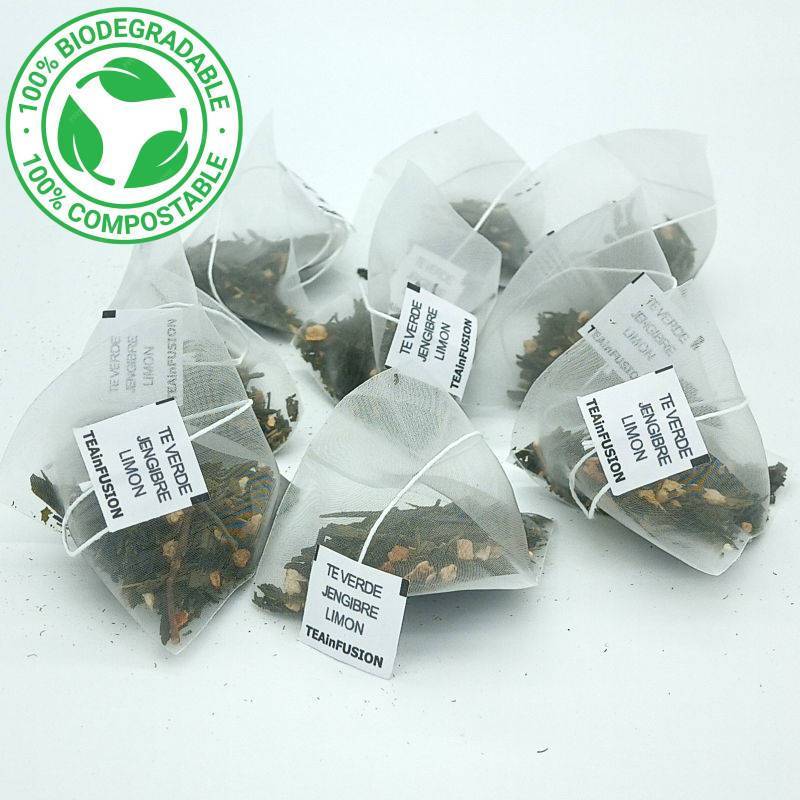 Té verde Jengibre Limón Pirámides Biodegradables TeaInfusion