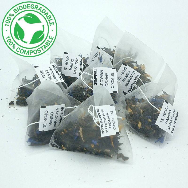 Té rojo Mango Maracuya Pirámides Biodegradables Tea Infusion