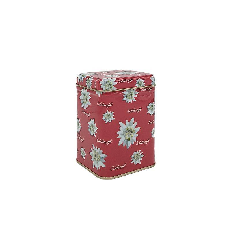 LATA CUADRADA EDELWEISS ROJA  125gr