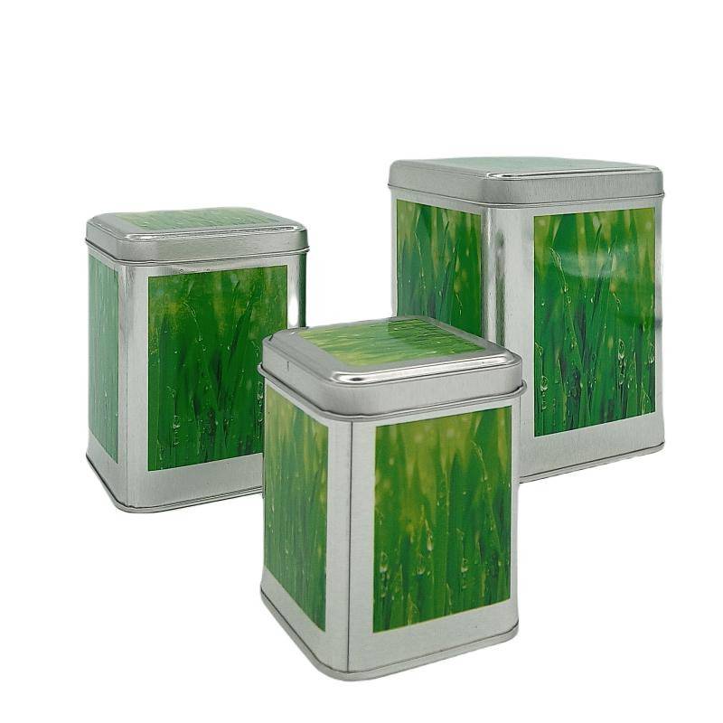 SET 3 LATAS CUADRADAS HIERBAS  50/150/250gr