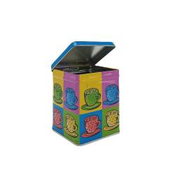 LATA CUADRADA TAZAS COL  100gr