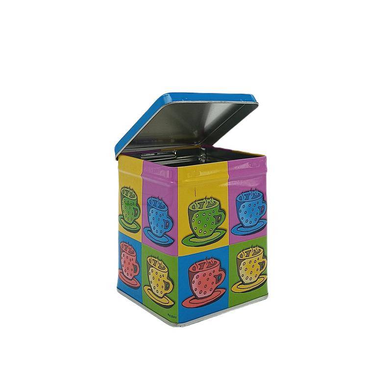 LATA CUADRADA TAZAS COL  100gr